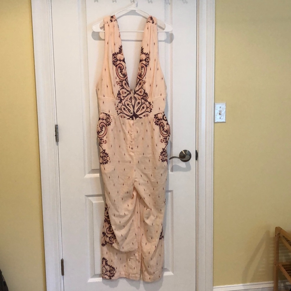 Free people boho printed jumpsuit